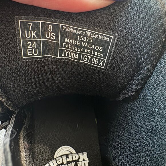 Dr. Martens Youth 1460 Patent Leather Black Boots W/ Side Zipper Size 7UK / 8 US - Picture 6 of 14